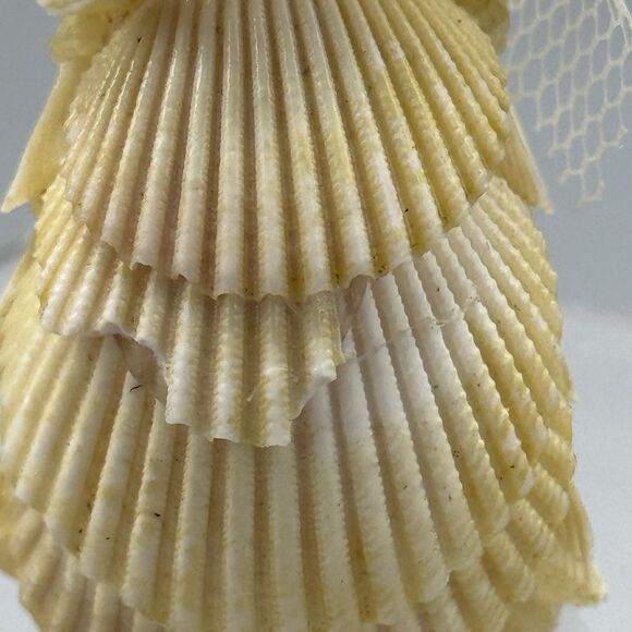 Handmade Seashell Art Figurine Bride Doll Folk Art Flower Girl Nautical Kitschy - Picture 3 of 10